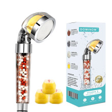 Cabeça de Chuveiro com Vitamina C, Amaciador de Água Dura, Alta Pressão, Economizador de Água