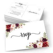 321Done RSVP Κάρτες (Σύνολο 50) Κόκκινα Τριαντάφυλλα 4" x 6" - Κενές με Πλευρά Αποστολής