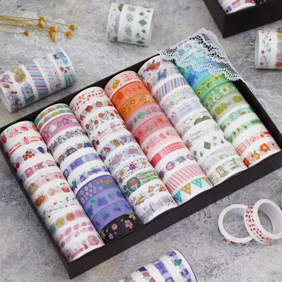 Cartoon Washi Tape Set: 60 Rolls Of Diy Decorative Stickers For Kids' Craft, Cute Stationery For Notebooks, And Gift Packaging