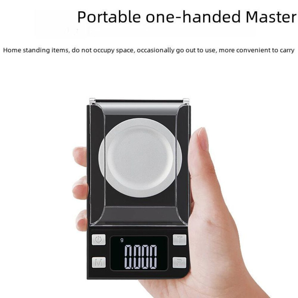(10g max, 0.001g precision) Pocket Precision Mini Kitchen Scale - 0.001g Jewelry And Carat Electronic Balance Scale