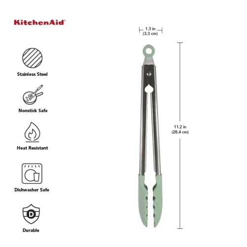 KitchenAid Kitchenaid gourmet silikone tipt rustfrit stål tang 12 tommer pistache 2