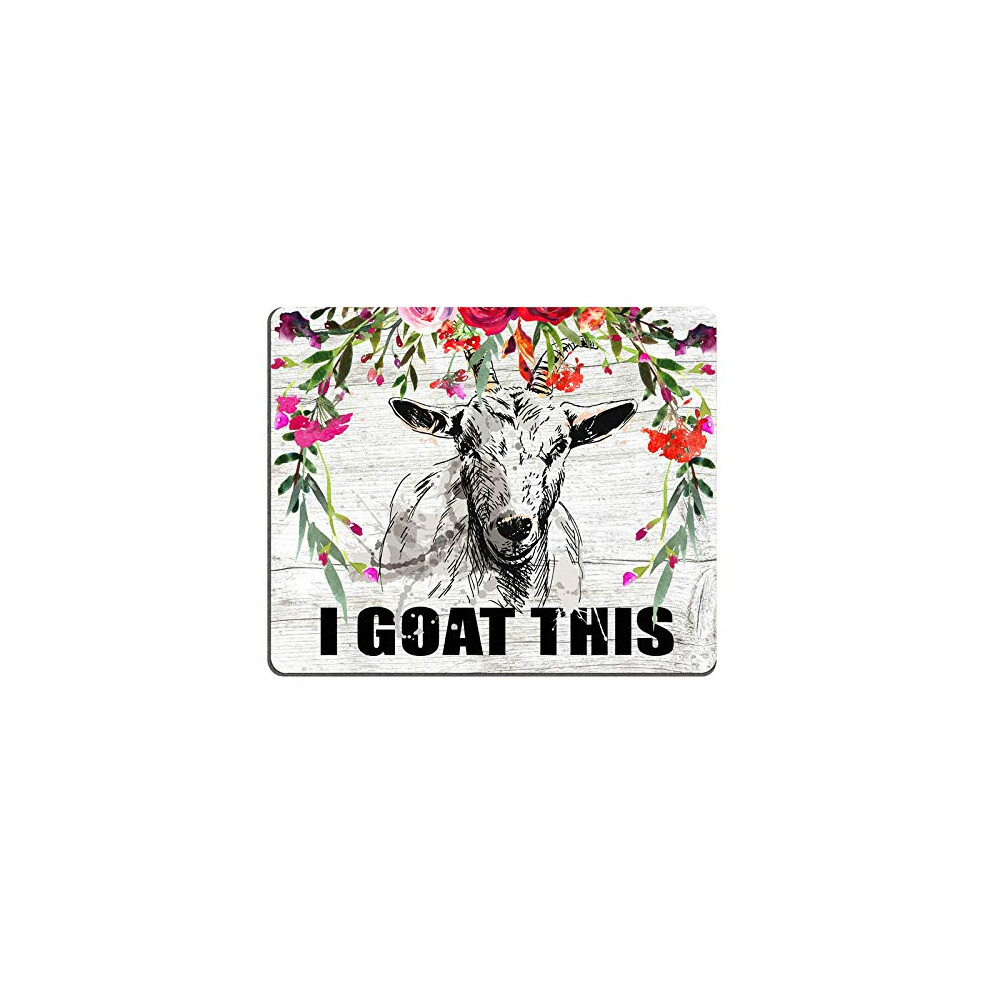 Tapis de souris avec citation amusante Smooffly, accessoires de bureau, tapis de souris en forme de ch   vre, d   coration de bureau, cadeaux de bur