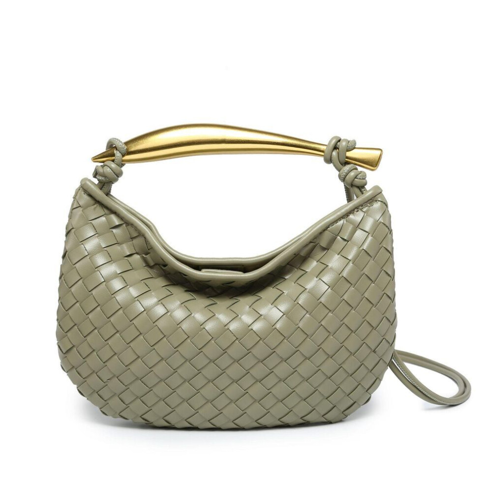 (green) Trendy Woven Sardine Dumpling Tote Bag - New Style Shoulder Bag