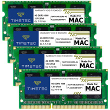 Timetec 16GB KIT(4x4GB) Kompatibel til Apple DDR3 1067MHz / 1066MHz PC3-8500 CL7 Dual Rank til iMac (Sent 2009 21,5-tommer / 27-tommer) SODIMM-hu