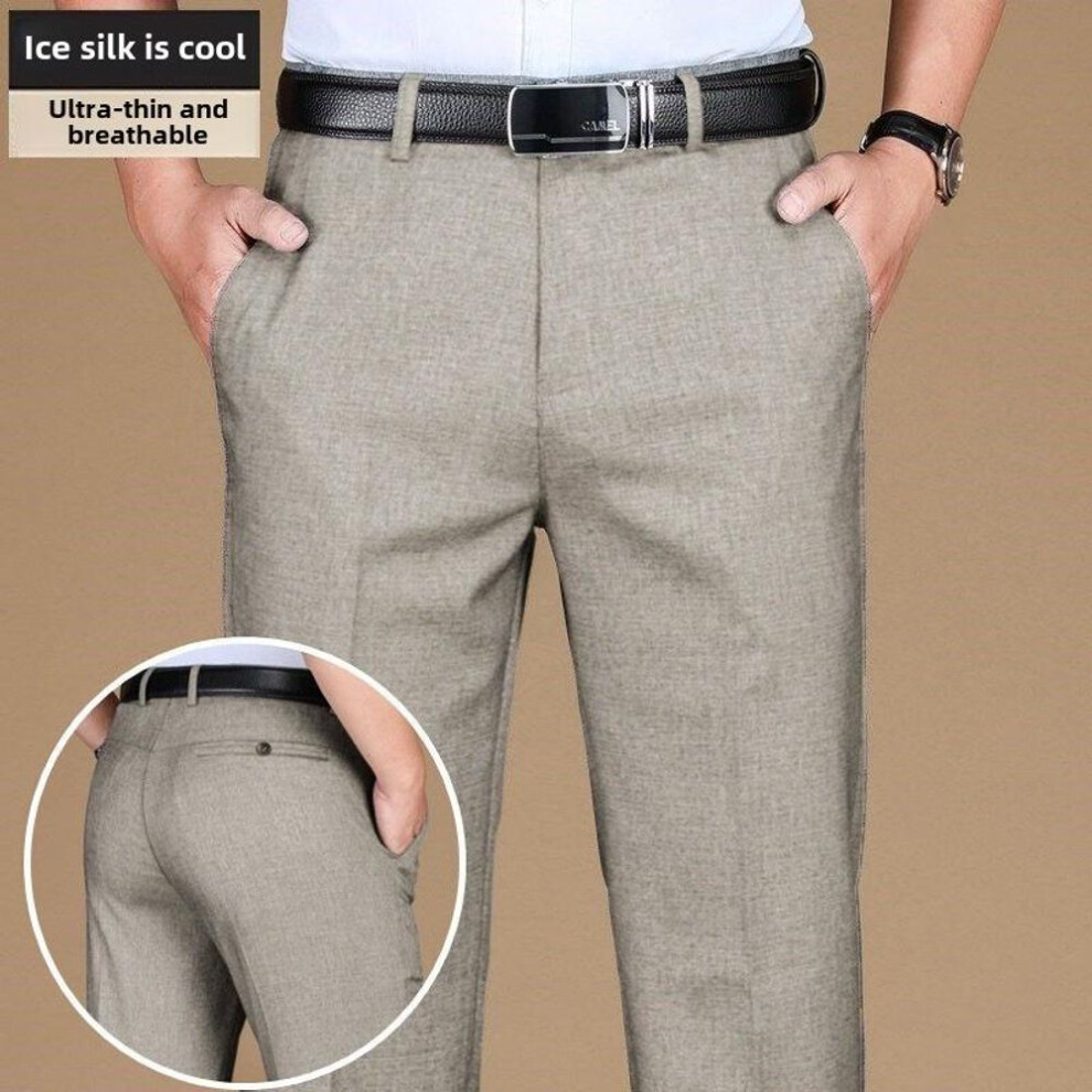 (beige, 33) "men's Lightweight Large Outdoor Pants For Middle-aged And Elderly