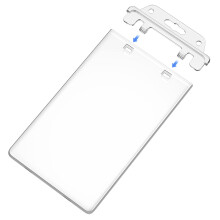 Suport de ecuson de identificare pentru ID pentru suport pentru card de plastic dur Lanyard de catre un pachet de blocare permanenta verticala 2