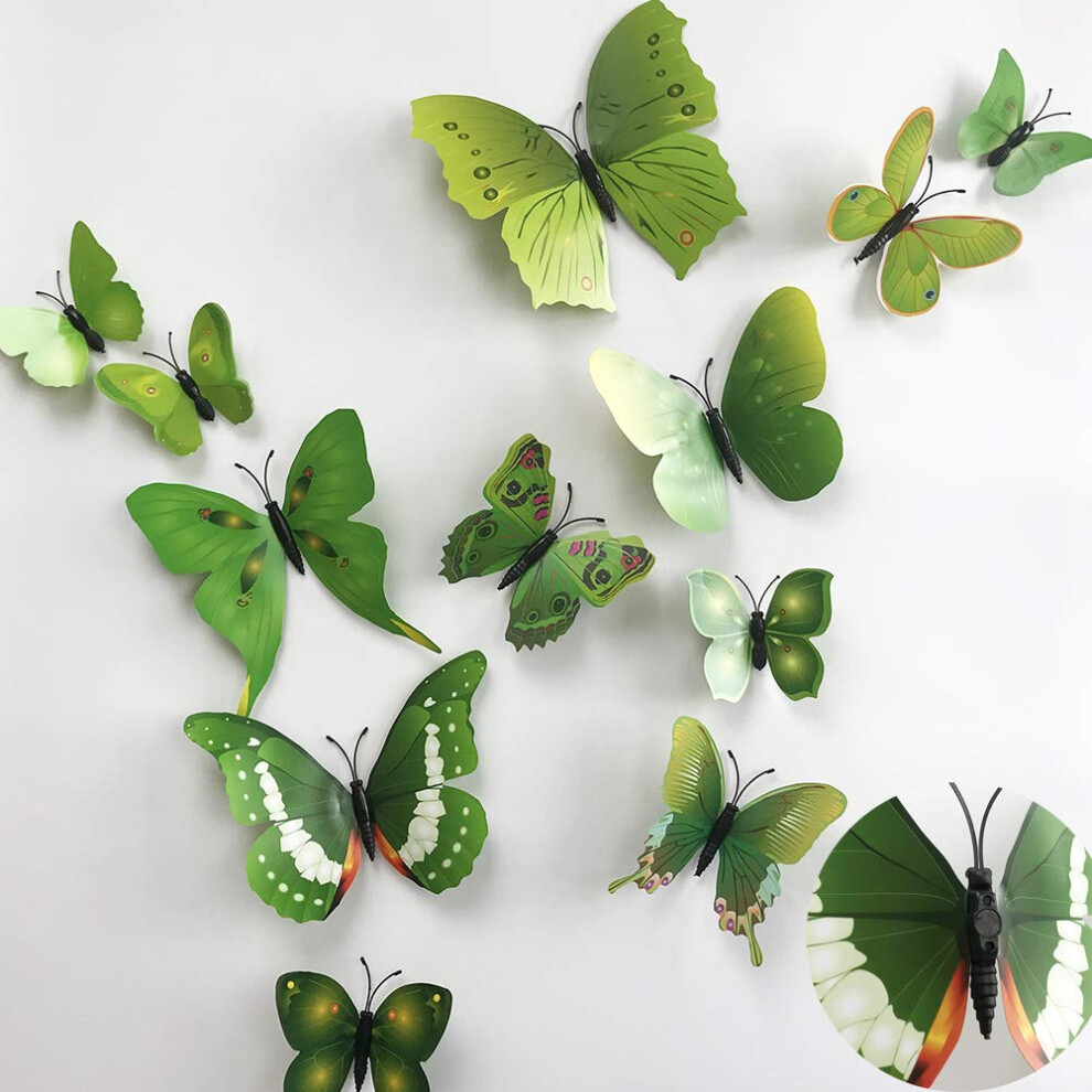 36pcs 3D Color    Papillon Stickers Muraux DIY Art D   cor Artisanat pour Par