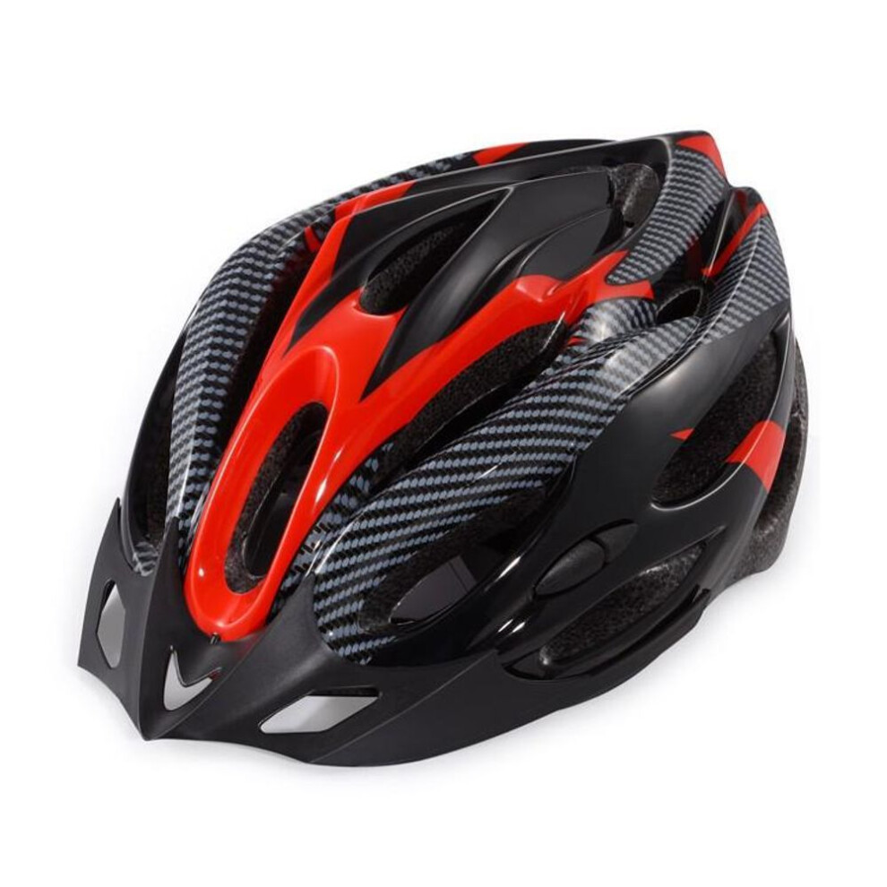 (red,black, Large) Unisex Bicycle Helmet With Label Attachment Option