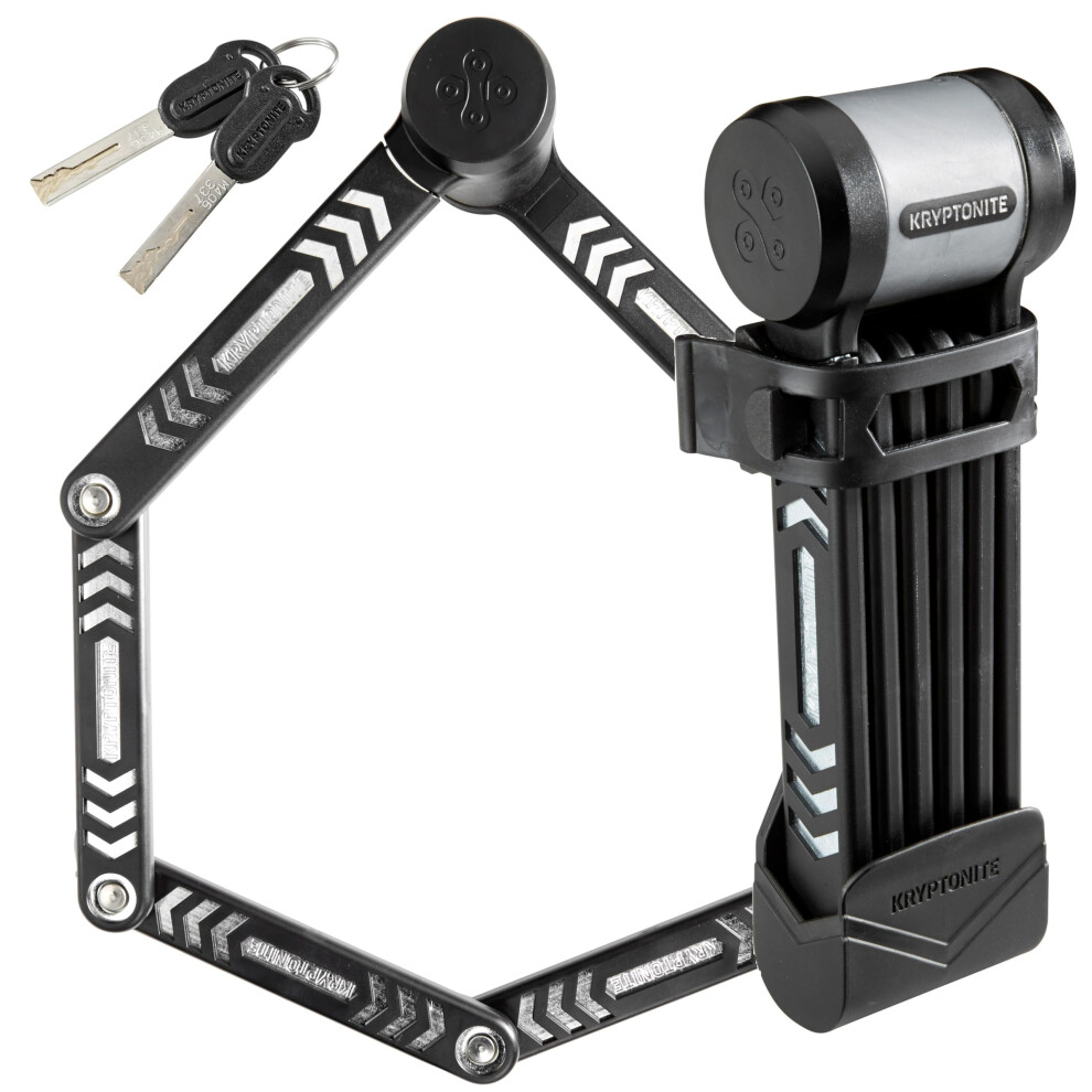 Kryptonite Kryptolok 685 Folding Bike Lock  Compact Lightweight High Security Anti-Theft Foldable Bicycle Lock with 2 Keys and Mount for E-Bikes Scoot