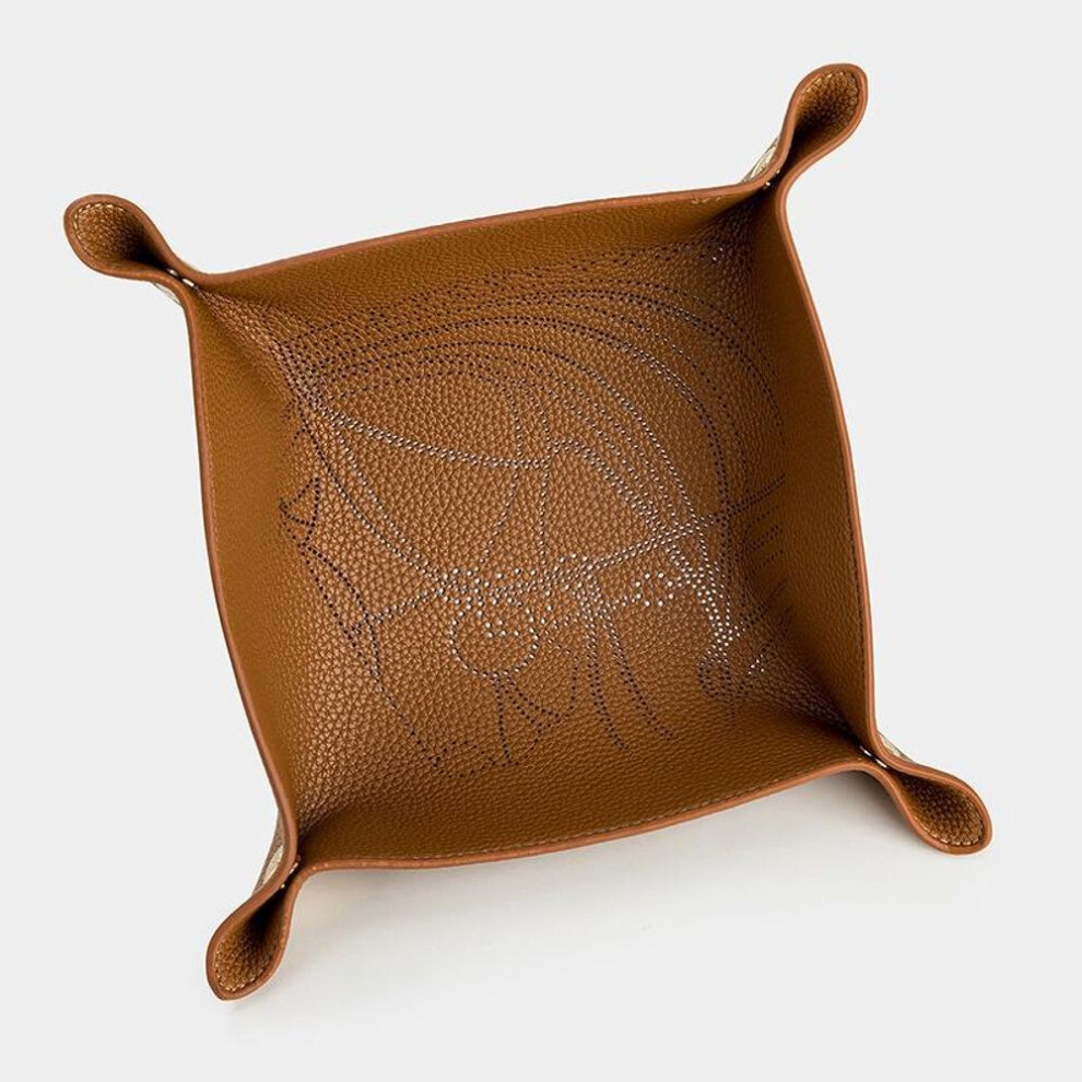 (Orange) "luxury Horse Head Leather Storage Tray For Jewelry & Keys