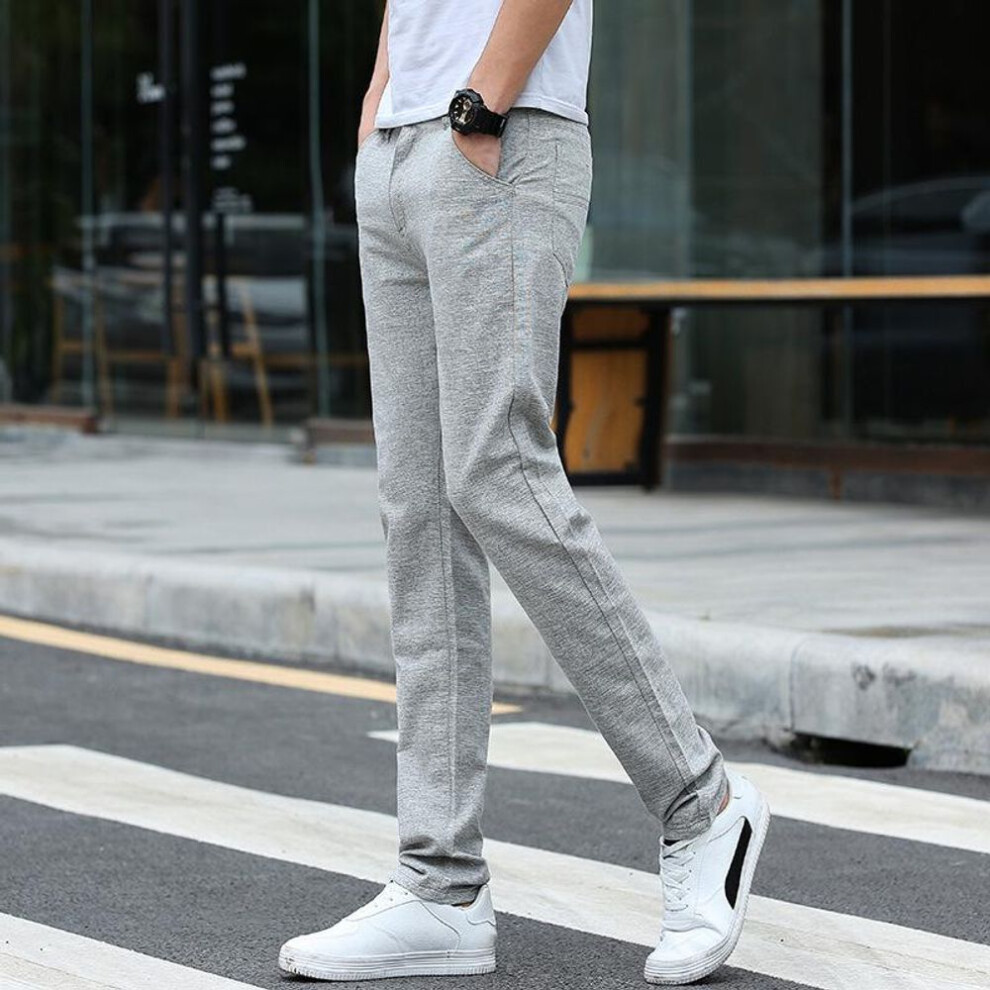 (gray, 30) 2023 Stylish Ultra-thin Imitation Linen Cotton Men's Relaxed-fit Casual Pants - Breathable And Comfortable
