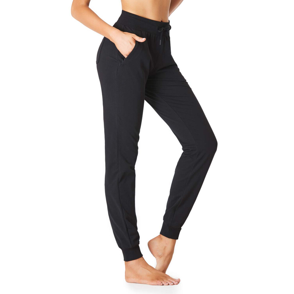 SEVEgO Pantalon de jogging l   ger en coton doux pour femme de 34 pouces avec couture int   rieure et fermeture    clair