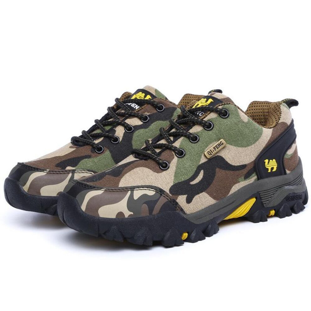 (army green,yellow, 36) Men's Tactical Hiking Boots For Military, Sports, And Desert Combat