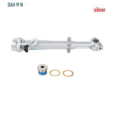 (silver) DAHON Folding Bike: Aluminum Alloy Vertical Tube with Double Section Telescopic Adjustment & Built-in Quick Release