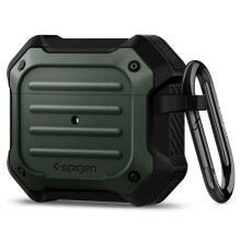 Spigen Tough Armor designad fr AirPods 3: e generationens fall Skyddande AirPods 3 -fall med nyckelring (2021) [Dual Layer Solid Protection] - M