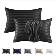 MR&HM Satin Pillowcase for Hair and Skin, Silk Satin Pillowcase 2 Pack, Standard Size Pillow Cases Set of 2, Silky Pillow Cover with Envelope Closure