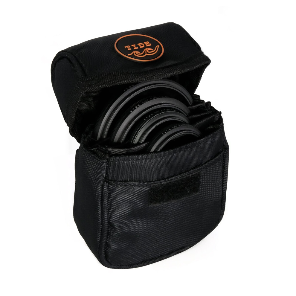 Tide Optics Filter Pouch | Holds 5 Filters Up to 86mm | Durable Protective Case Bag for Photography Camera Filters | Water & Dust Resistant-image-OPC-PFNSVG6-NEW