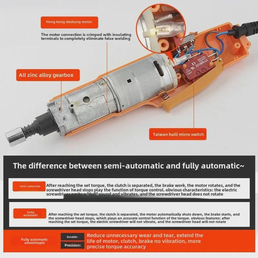 (KML-FQD6 (with power supply, 802 type)) Kamler 220v Direct Plug Electric Screwdriver: Fully Automatic, Industrial Grade, Multifunctional Hand Drill.