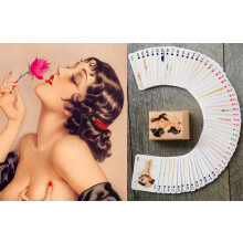 FLONZGIFT Pinup Girls Playing Cards (Poker Deck 54 Cards All Different) Vintage Retro Classic Pin Up Girls by Alberto Vargas