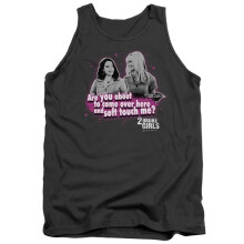 Trevco Sportswear WBT207-TK-2 2 Broke Girls Soft Touch Adult Tank Top, Charcoal - Medium