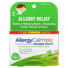 Boiron, AllergyCalm Enfants, 2 ans et plus, 3 tubes, 80 granules chacun