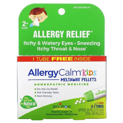 Boiron, AllergyCalm Kids, 2+ Χρόνια, 3 Τάμπες, 80 Κεραμίδια Each