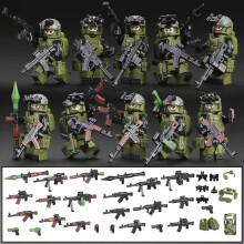 (Alpha) Compatible with Lego Minifigures Special Forces Alpha Force Police Soldier Building Blocks Toys