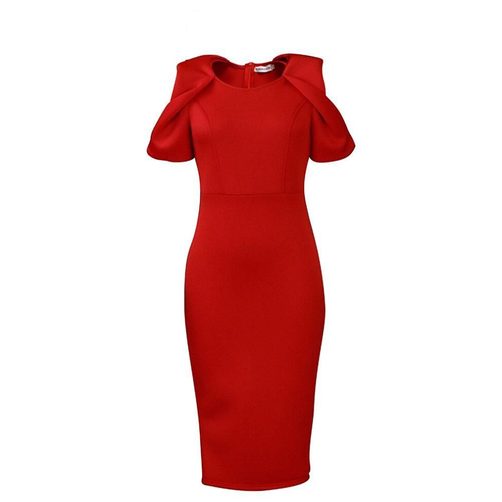 (red, S) D289 2024 Summer Plus Size European and American Women's OL Temperament Commuting Dress