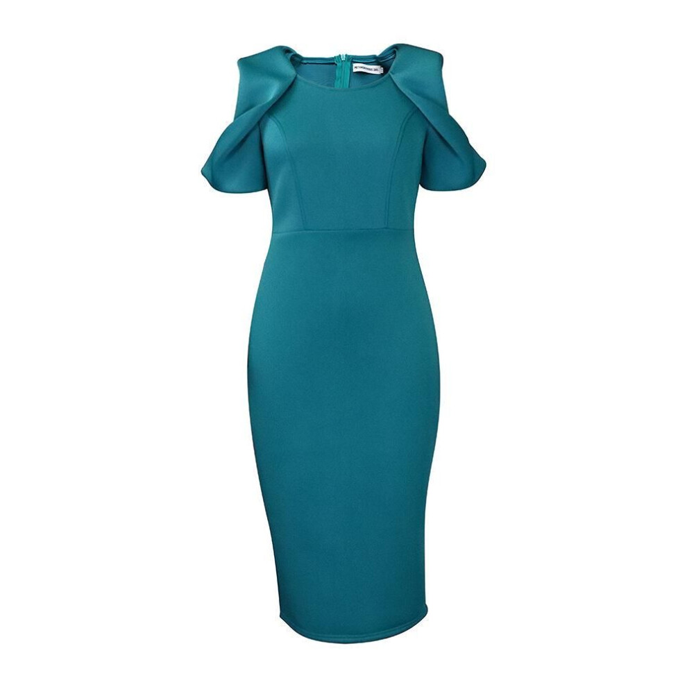 (green, XXXL) D289 2024 Summer Plus Size European and American Women's OL Temperament Commuting Dress