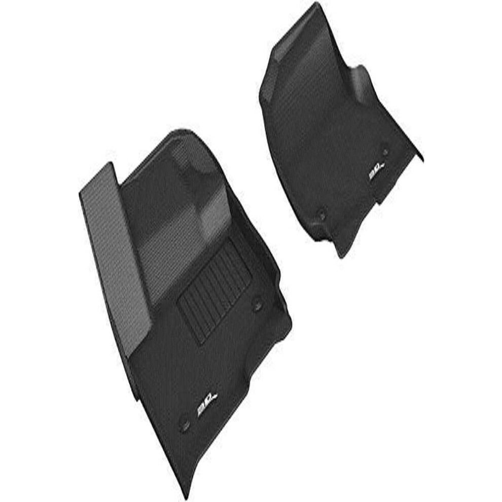 3D Maxpider Custom Fit Kagu Floor Mat (Black) Compatible With Lincoln/Ford Navigator/Expedition 2018-2023 - Front Row Black 190204043092