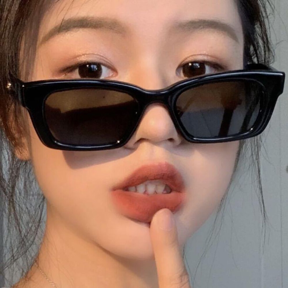 (Beige) "trendy Retro Rectangular Disco Sunglasses: European & American Style For Women, Net Celebrity Street Fashion, Korean Hip-hop Flair