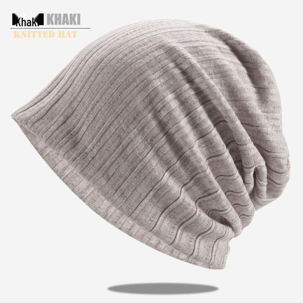 (khaki, One Size / Elastic) Lightweight Spring, Summer & Autumn Pullovers: Breathable Soft Hats For Men & Women - European & American Fashion.
