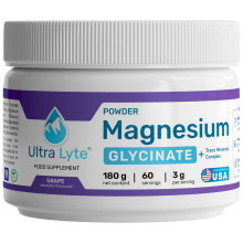 Ultra Lyte Magnesium Glycinate 180g, Grape - High Potency Powder