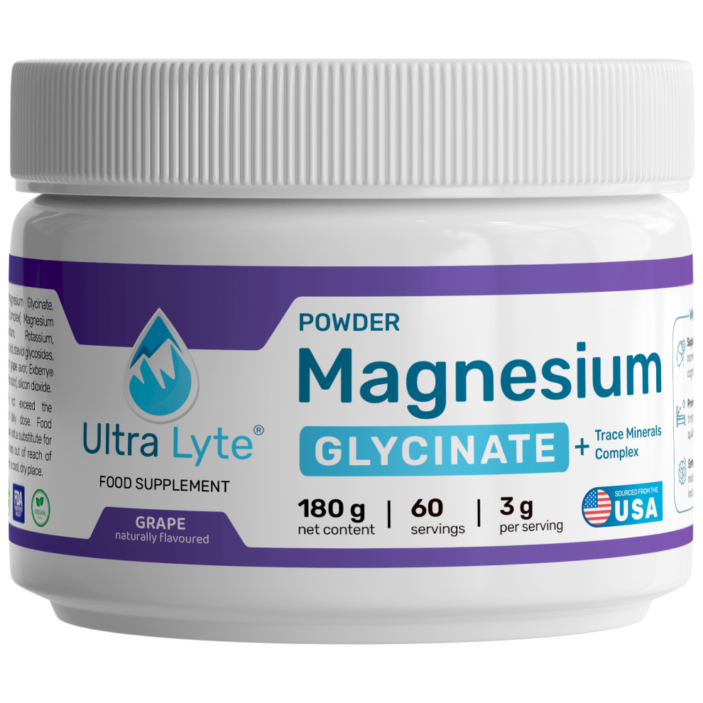 Ultra Lyte Magnesium Glycinate 180G, Grape - High Potency Powder
