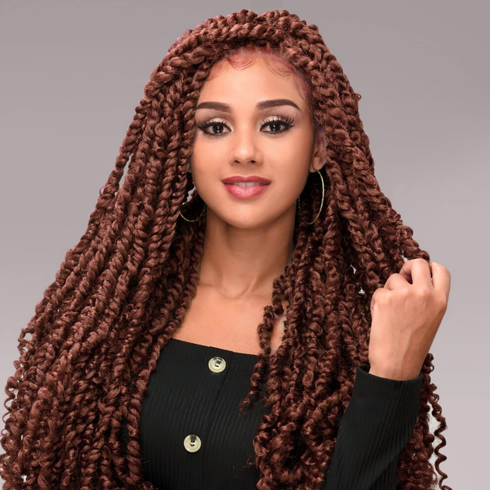 Dubbelbladig Unisex Bileaf Passion Twist Hair 8 Packs Pretwisted Passion Twist Crochet Hair 14 Inch Crochet Hair Passion Twists Boho Passion Twists Hair Pre Lo