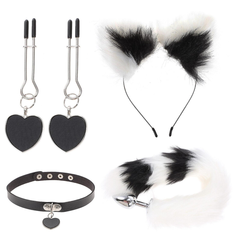 Maxpower 1 Set Women Tail Plug Furry Tail Cosplay Ears Headband Cosplay Costumes Accessories