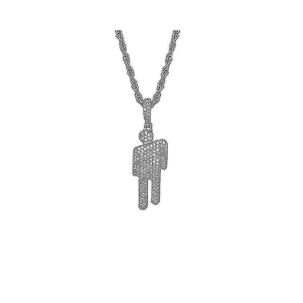 Maxpower Silver Timubike Billie Eilish Women Necklaces Pendant,Charms