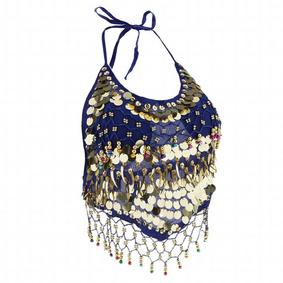 Maxpower Womens Sexy Sequin Halter Padded Top Belly Dance Party Show Costume