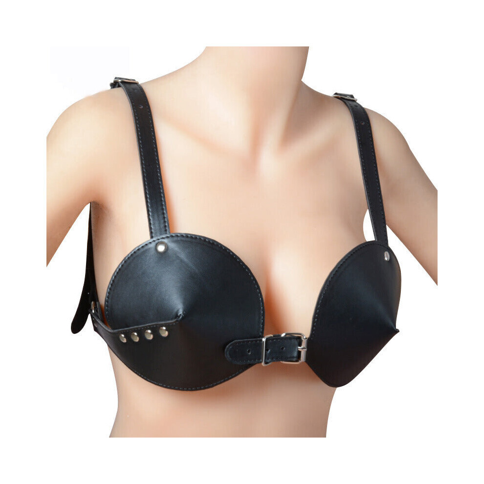 Maxpower Faux Leather Studded Bra