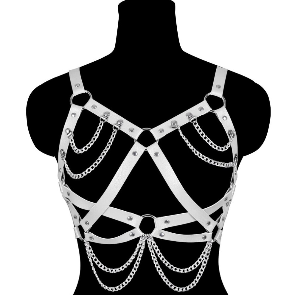 Maxpower Bdsm Harness Leather Ladies Corset Sword Belt Punk Gothic Garters Erotic Stockings Sexy Lingerie Chain Suspender