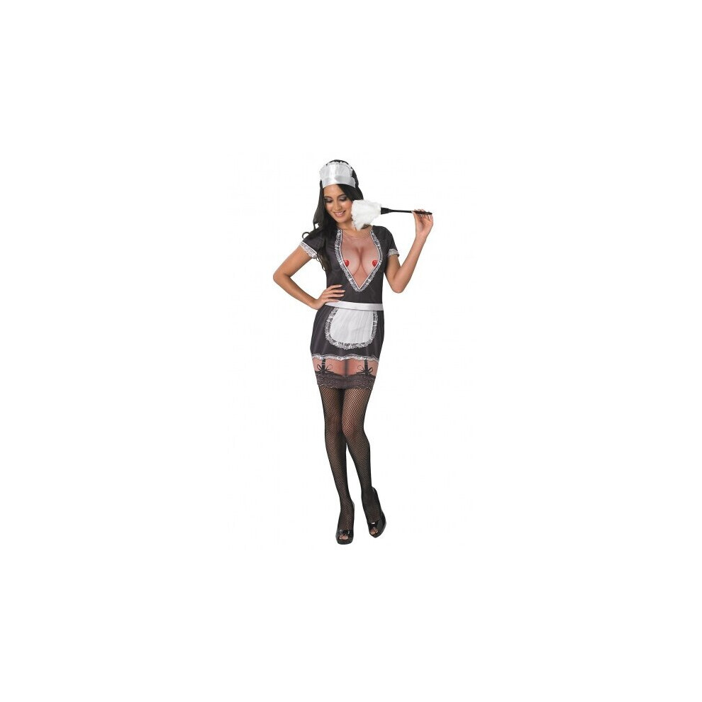 Maxpower Black Sexy Costume Chambermaid Ladies Size Xs