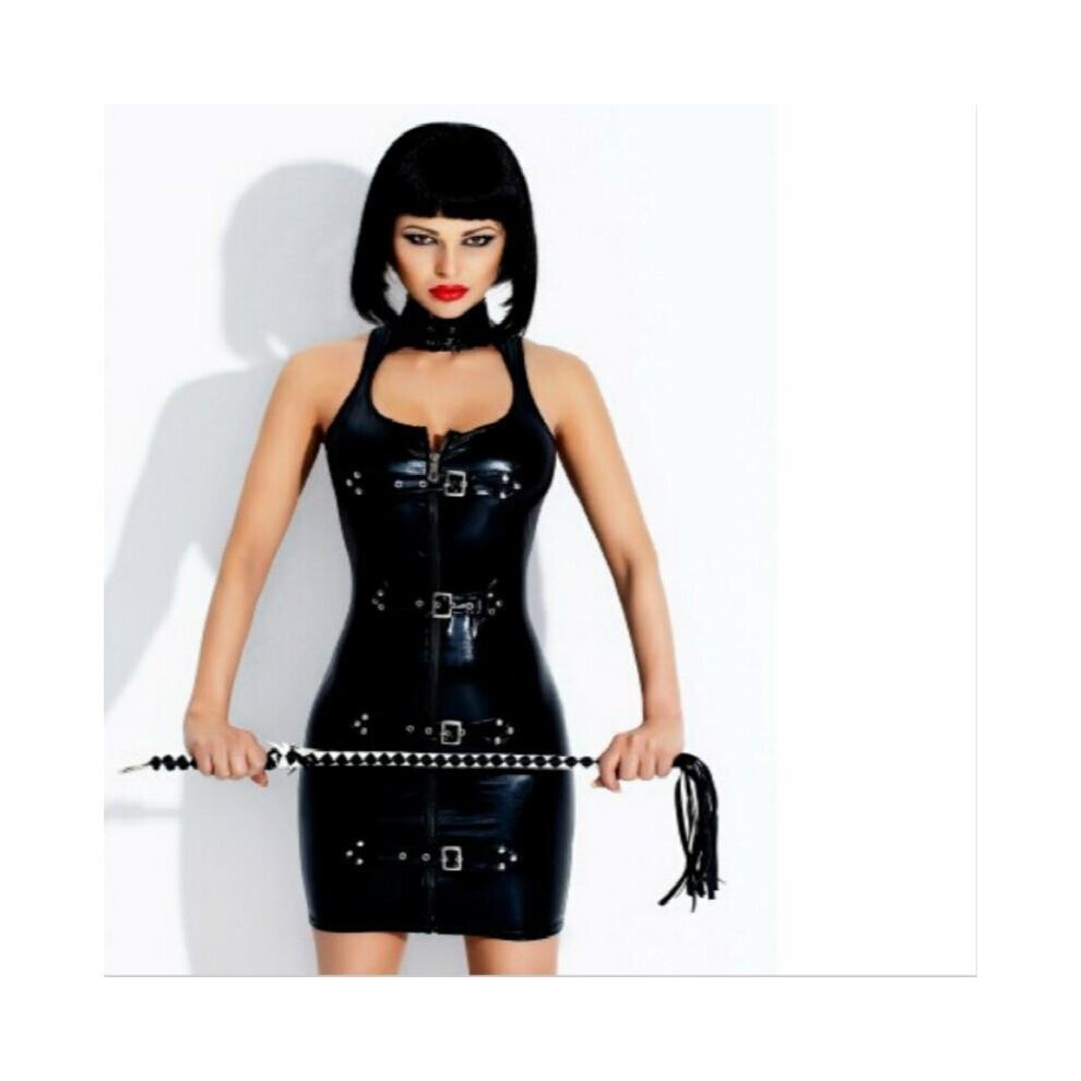 Maxpower R Bandage Pvc Dress Buckle Up Gothic Catsuit Exotic Club Dress