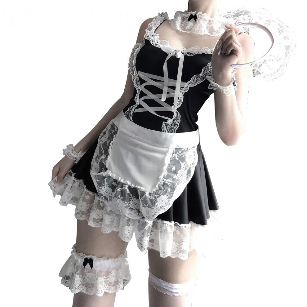 Maxpower Mzenuop Maid Outfit Halloween Maid Dress Cosplay Sweet Classic Apron M
