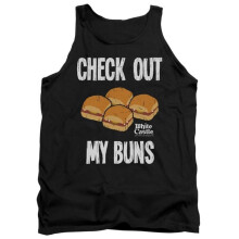 Trevco Sportswear WHT109N-TK-5 White Castle My Buns Adult Tank Top, Black - 2X