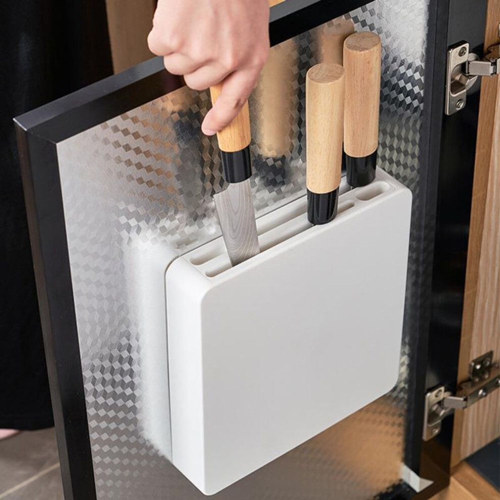 Japanese-style Wall-mounted Seamless Knife Rack - Hidden Gap Storage Holder