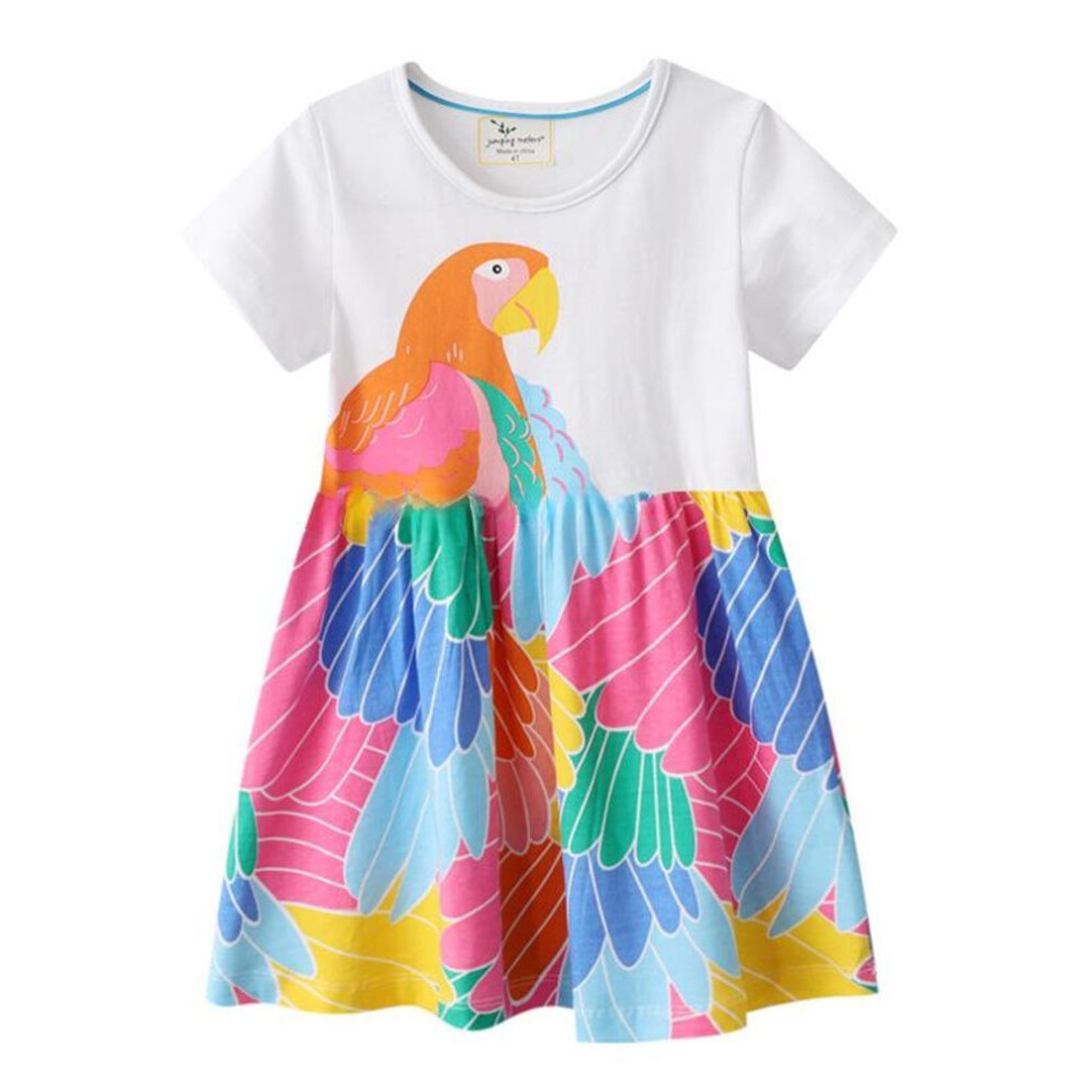 (5T fits height 100-110 cm) Summer 2024 European & American Princess Dresses For Girls - One-piece Skirts