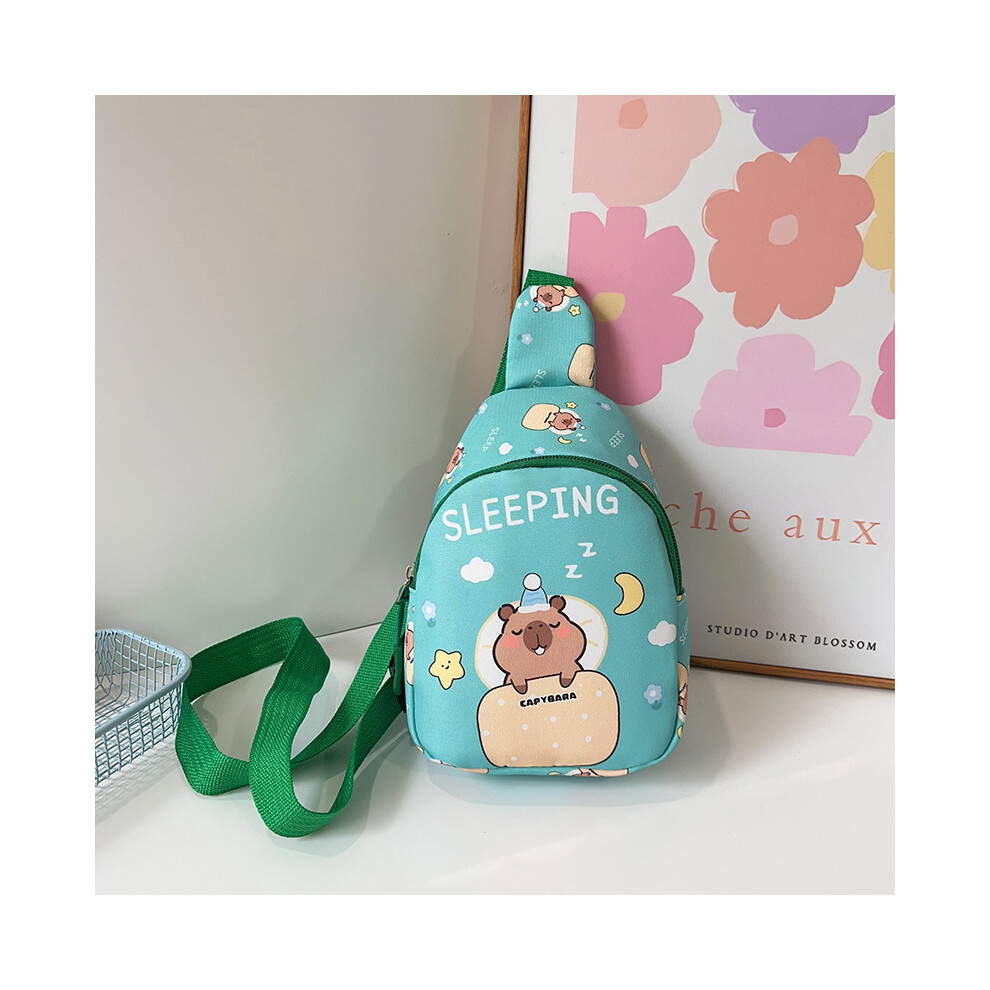 (Green) Capybara Print Cartoon Chest Bag Backpack Waist Bags Lightweight Stylish Gift-image-OPC-PGCJ8KG-NEW
