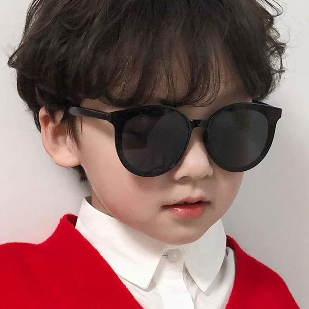 (black) Trendy Polarized Sunglasses For Kids: Stylish Boys & Girls Anti-uv Baby Shades.