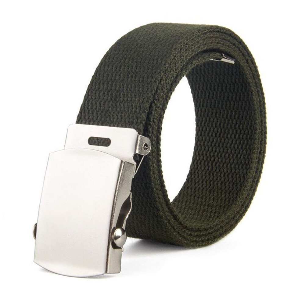 (army green, 105 cm) "25mm Trendy Canvas Belt for Kids - Thick Rolling Buckle, Universal Fit for Boys
