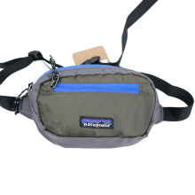 (Grey+Blue) Mini Waist Patagonia Chest Pack Shoulder Crossbody Bag Men Women Leisure Outdoor